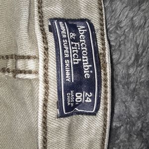 Army Green Ripped Skinny Jeans